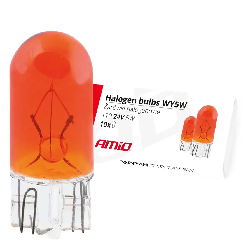 WY5W T10 W2,1x9,5d 24V 5W AMBER 1ks