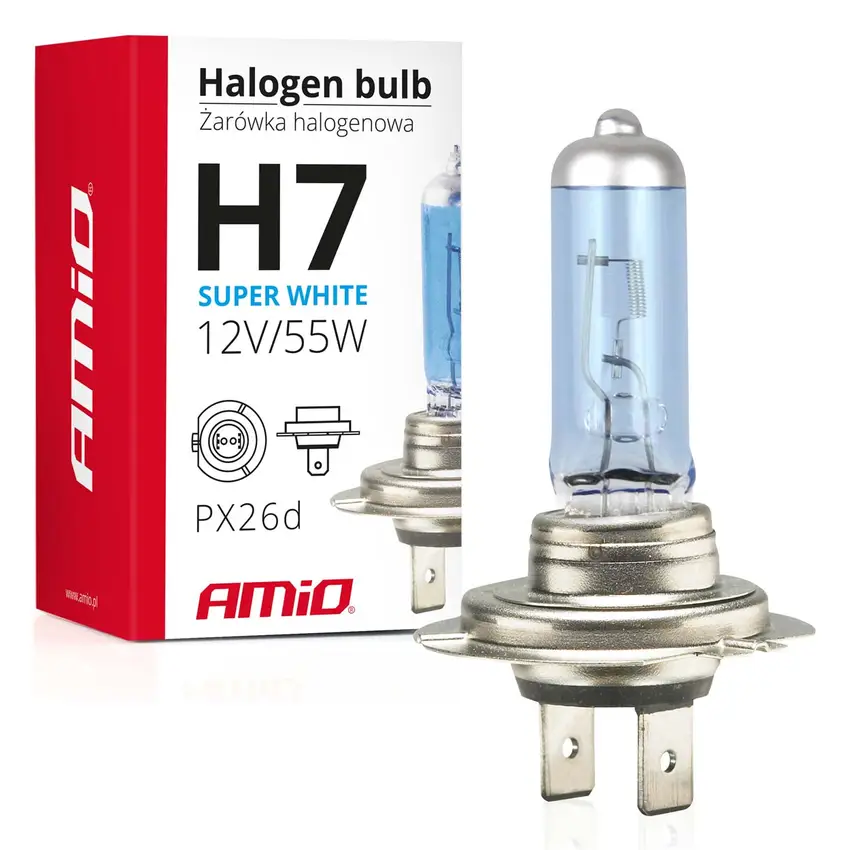 H7 Super White 12V 55W UV filter E8