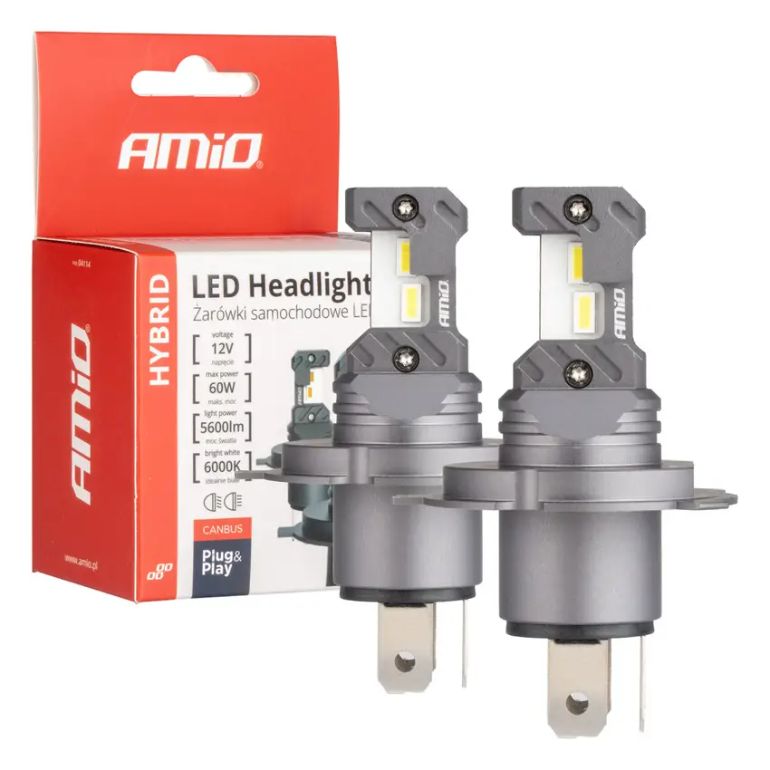 AMiO LED HYBRID Séria 6000K CANBUS H4/H19 2ks