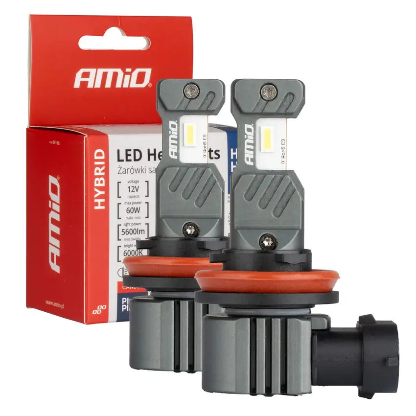 AMiO LED HYBRID Séria 6000K CANBUS H8/H9/H11/H16 2ks