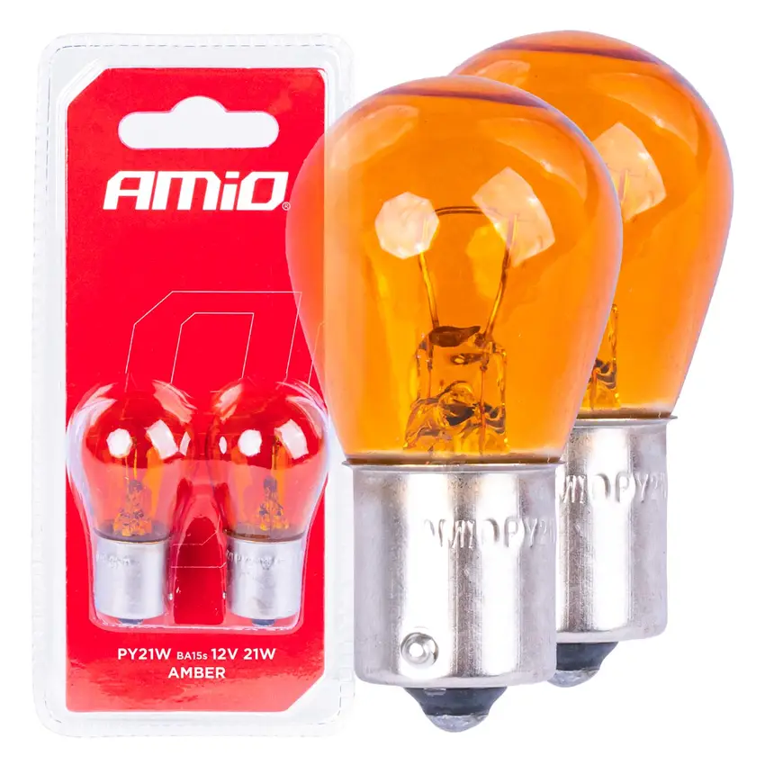 PY21W BA15s 12V 21W AMBER 2ks blister