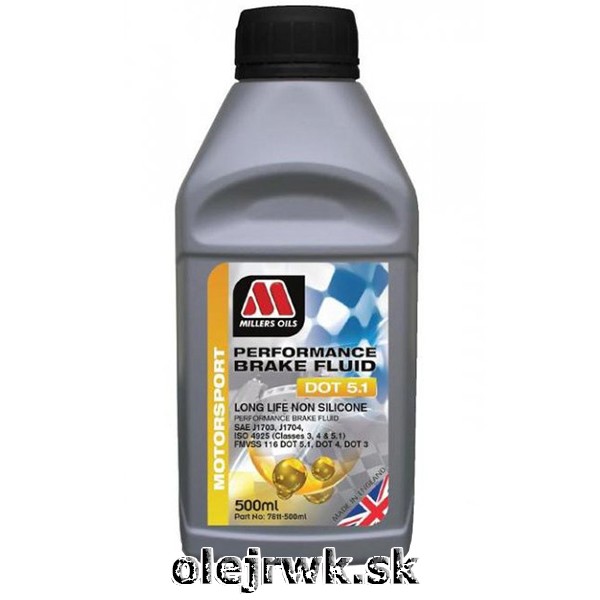 Millers Oils Performance Brake Fluid DOT 5.1 500ml