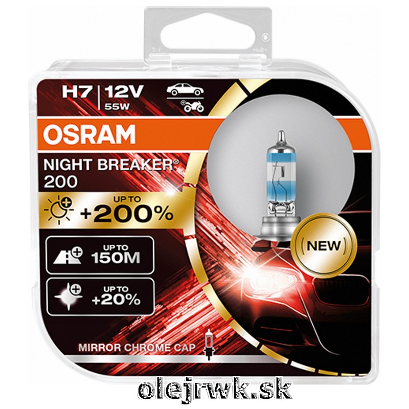 H7 OSRAM Night Breaker 200 +200%  Box 2ks