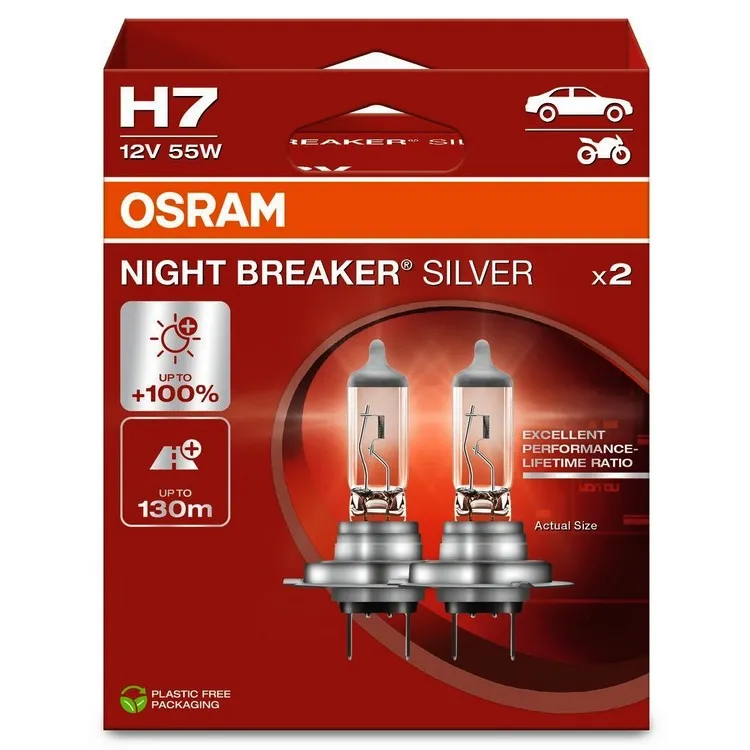 H7 OSRAM Night Breaker Silver +100%  Box 2ks