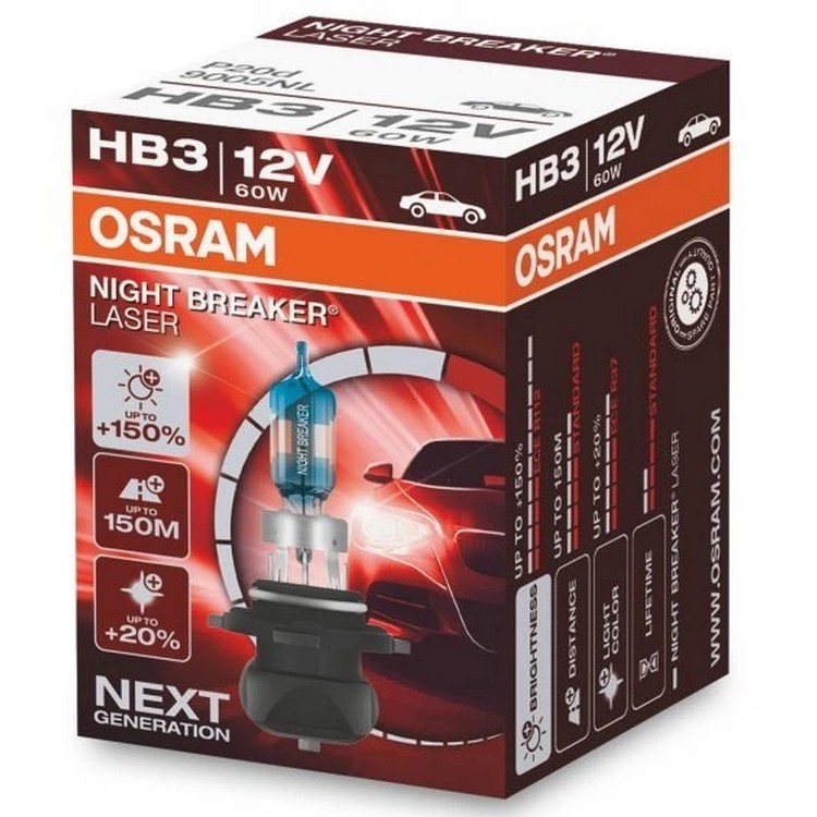 HB3 OSRAM Night Breaker Laser +150%  1ks