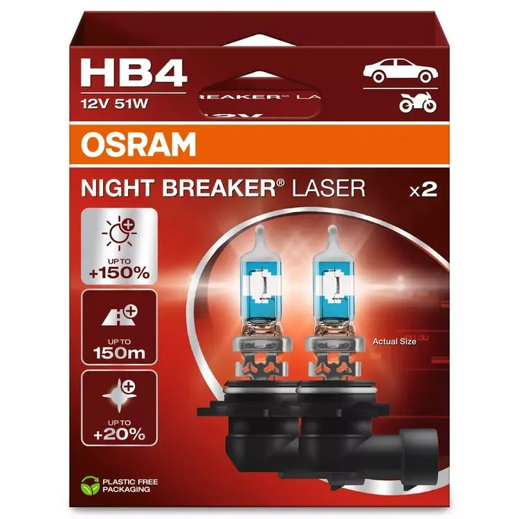 HB4 OSRAM Night Breaker Laser +150%  Box 2ks