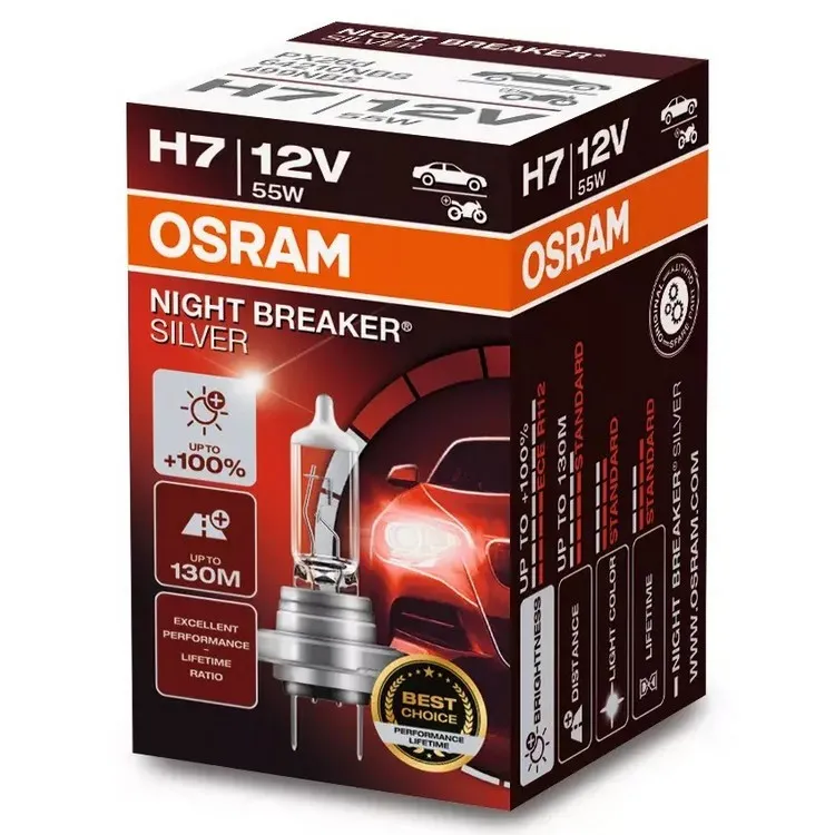 H7 OSRAM Night Breaker Silver +100%  1ks