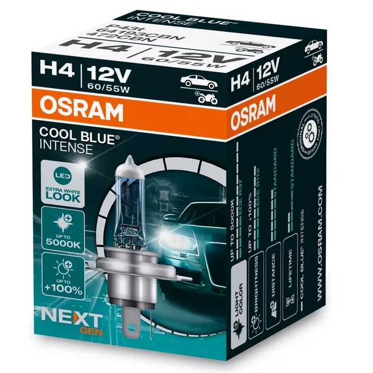 H4 OSRAM Cool Blue Intense 1ks
