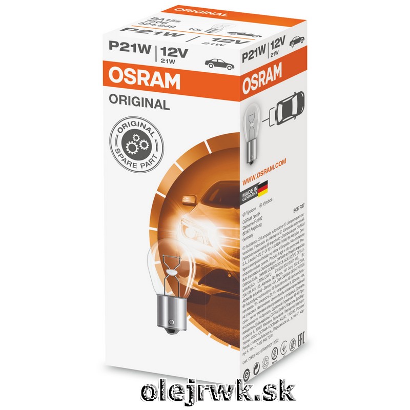 OSRAM Original P21W  BA15s 1ks