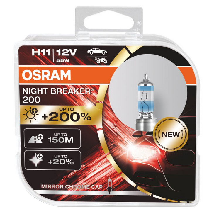 H11 OSRAM Night Breaker 200 +200%  Box 2ks 