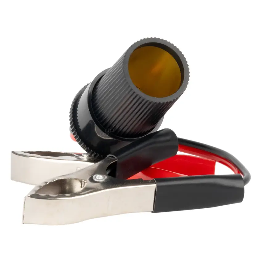 Adaptér zásuvky zapaľovača s krokosvorkami 12V/24V 15cm