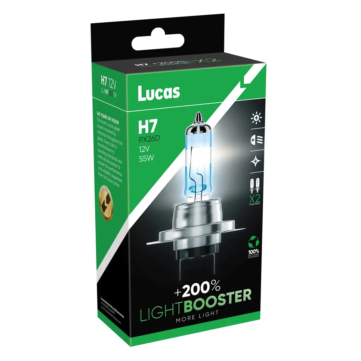 H7 LUCAS +200% Box 2ks 