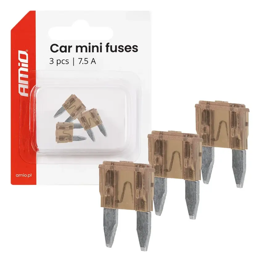 Autopoistky MINI púzdro 3ks 7,5A