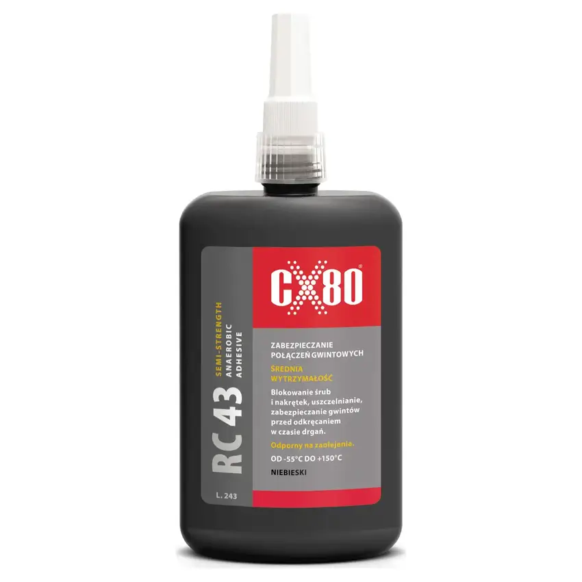 CX80 RC43  Anaerobic adhesive BLUE 250ml