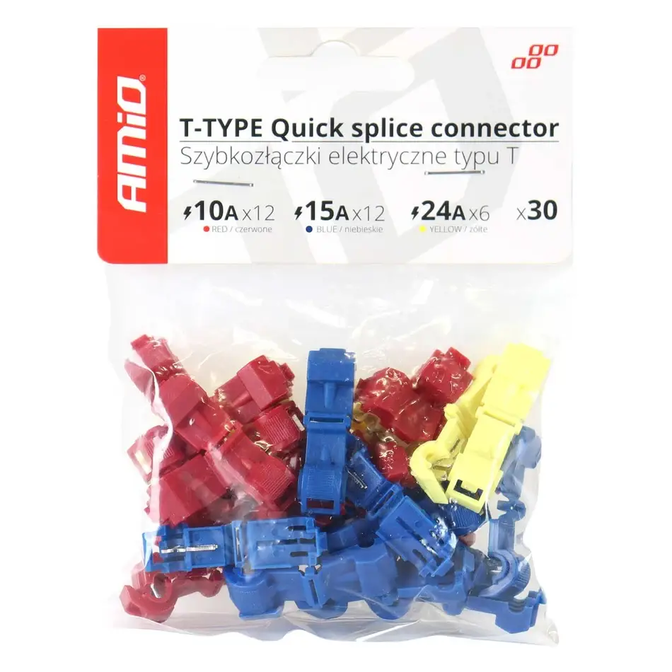 Elektrické rýchlospojky Typ-T MIX 30ks