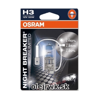 H3 OSRAM Night Breaker Unlimited 12V 55W + 110% 1ks