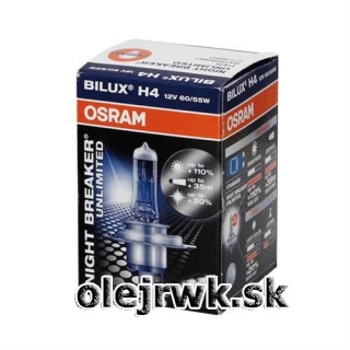 H4 OSRAM Night Breaker Unlimited 12V  60/55W + 110% 1ks