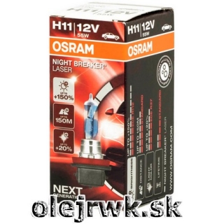 H11 OSRAM Night Breaker Unlimited 12V 55W +150% 1ks