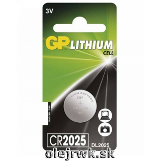 Bateria GP CR2025 3V 160mAh 1ks