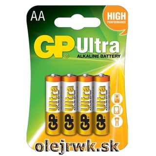 Batéria GP Ultra AA 15AU 1,5V  4ks