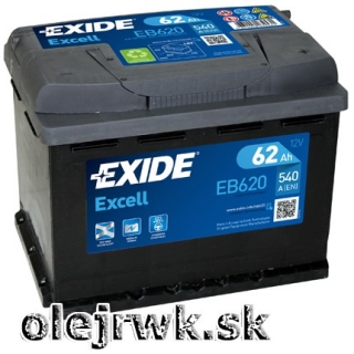 EXIDE Excell EB620 12V 62Ah