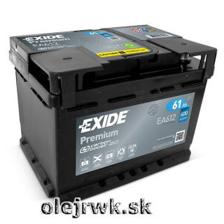 EXIDE Premium EA612 12V 61Ah 