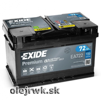 EXIDE Premium EA722 12V 72Ah 