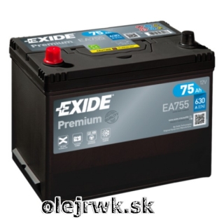 EXIDE Premium EA755 12V 75Ah Ľ 