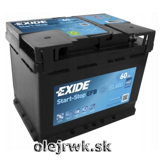 EXIDE EFB EL600 12V 60Ah 