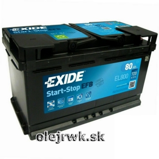 EXIDE EFB EL800 12V 80Ah 