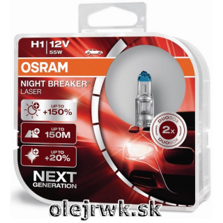 H1 OSRAM Night Breaker Laser +150%  Box 2ks