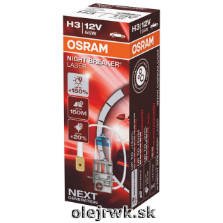 H3 OSRAM Night Breaker Laser +150%  1ks