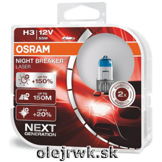 H3 OSRAM Night Breaker Laser +150%  Box 2ks