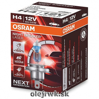 H4 OSRAM Night Breaker Laser +150%  1ks