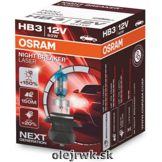 HB3 OSRAM Night Breaker Laser +150%  1ks