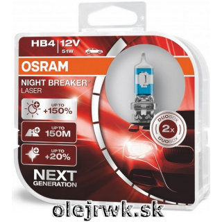 HB4 OSRAM Night Breaker Laser +150%  Box 2ks