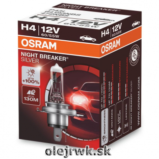 H4 OSRAM Night Breaker Silver +100%  1ks