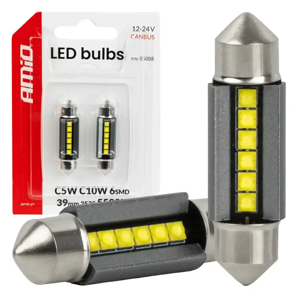 LED CANBUS 6SMD 2525 Festoon C5W 39mm 2ks