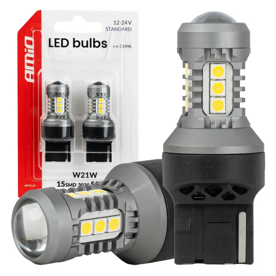 LED STANDARD 15SMD 3030 7440 W21W 2ks