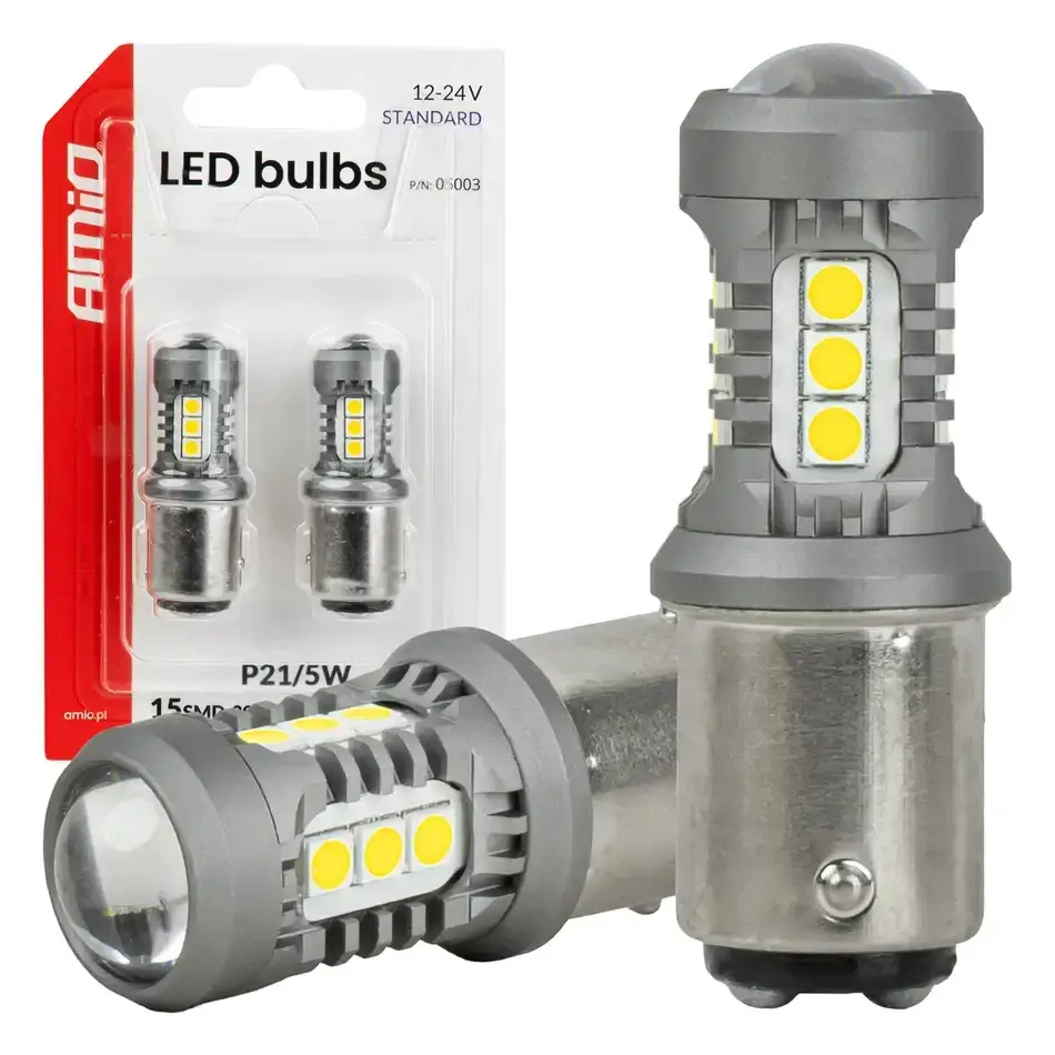 LED STANDARD 15SMD 3030 P21/5W BAY15d 2ks