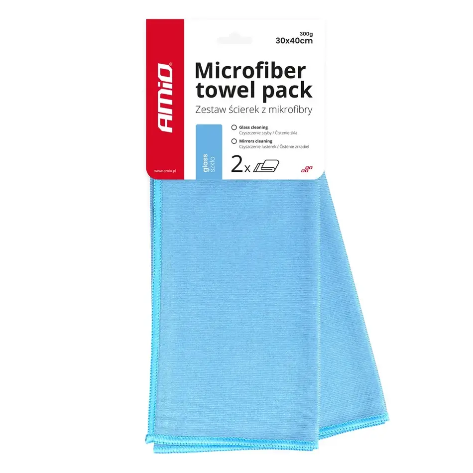 Utierky na sklo z mikrovlákna 30x40cm 300g 2ks